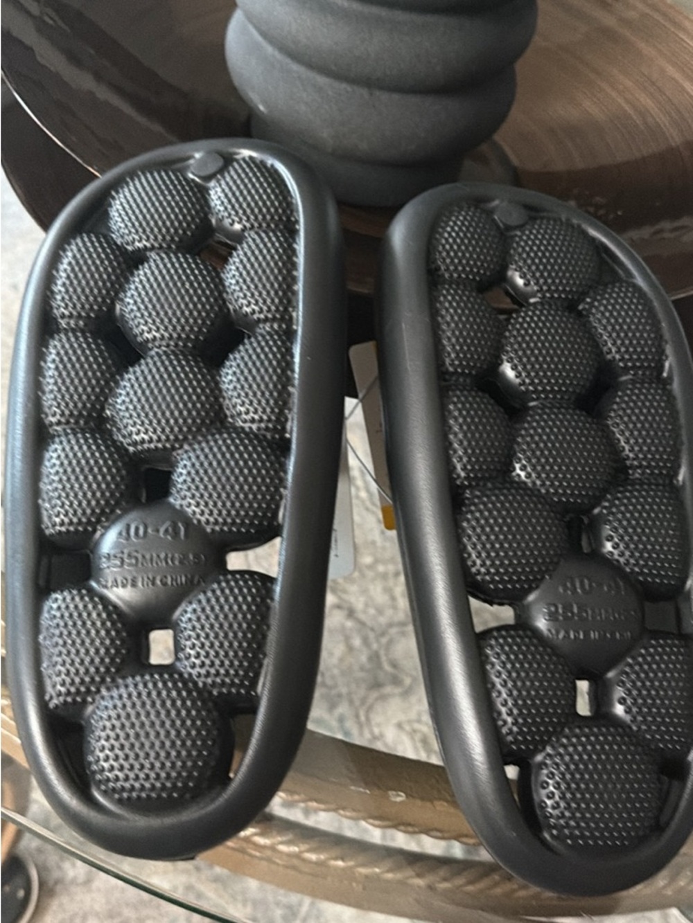 Black Massage Sandal Footbed Inserts
